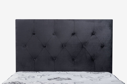Fenland Headboard Black Velvet Single Size sue-e furniture