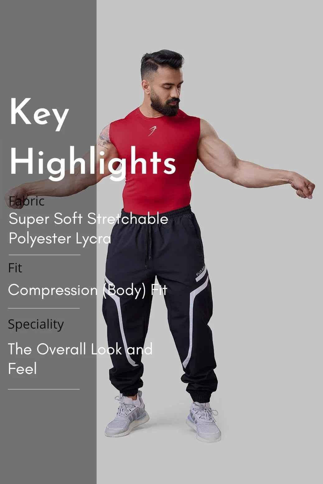 Compression Sleeveless Tank Red