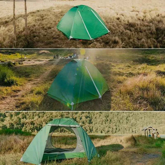 Ultralight 2-Person Waterproof Camping Tent - Double Layer Backpacking Tent with Vestibules