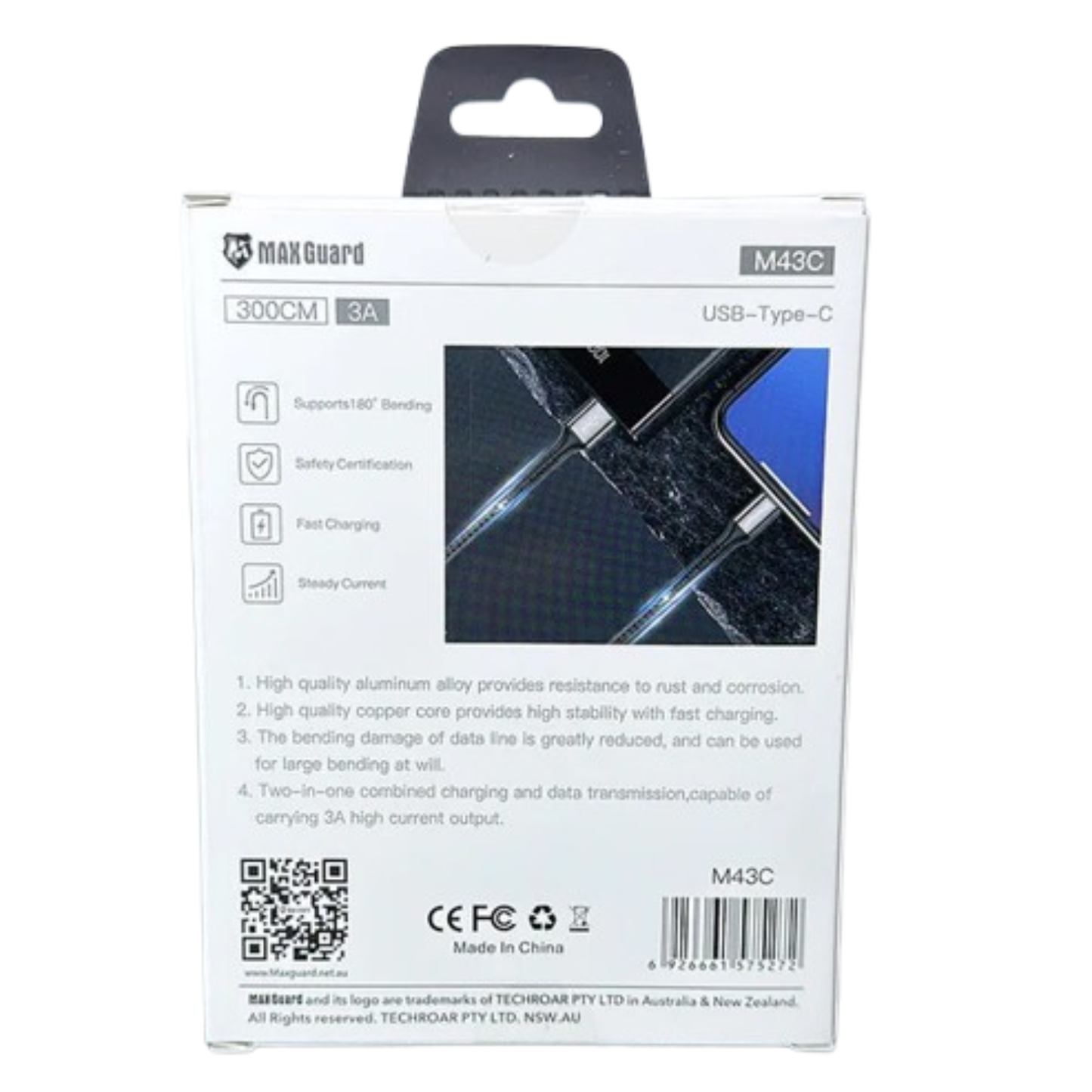 Maxguard 3m Type-C cable M43C