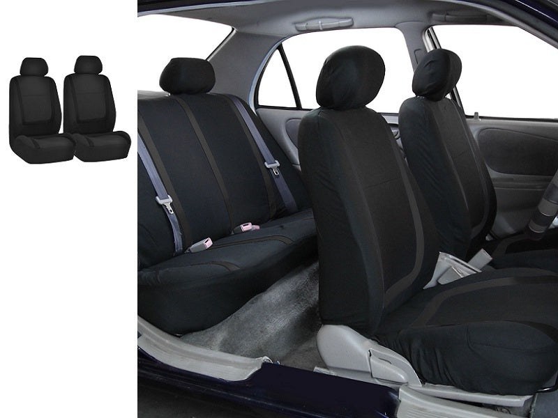 Auto Seat Covers Car Truck SUV Van - Universal Protectors Polyester BLACK dealonline.co.nz