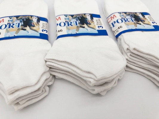 (60 Pairs) Thin Ankle Socks - WHITE - M7-11/ W8-12 dealonline.co.nz