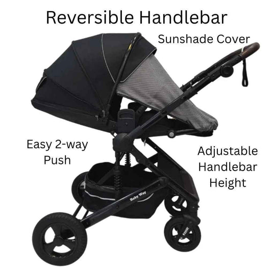 Versa 2in1 Open Bassinet Stroller with Sunshade and Cup Holder