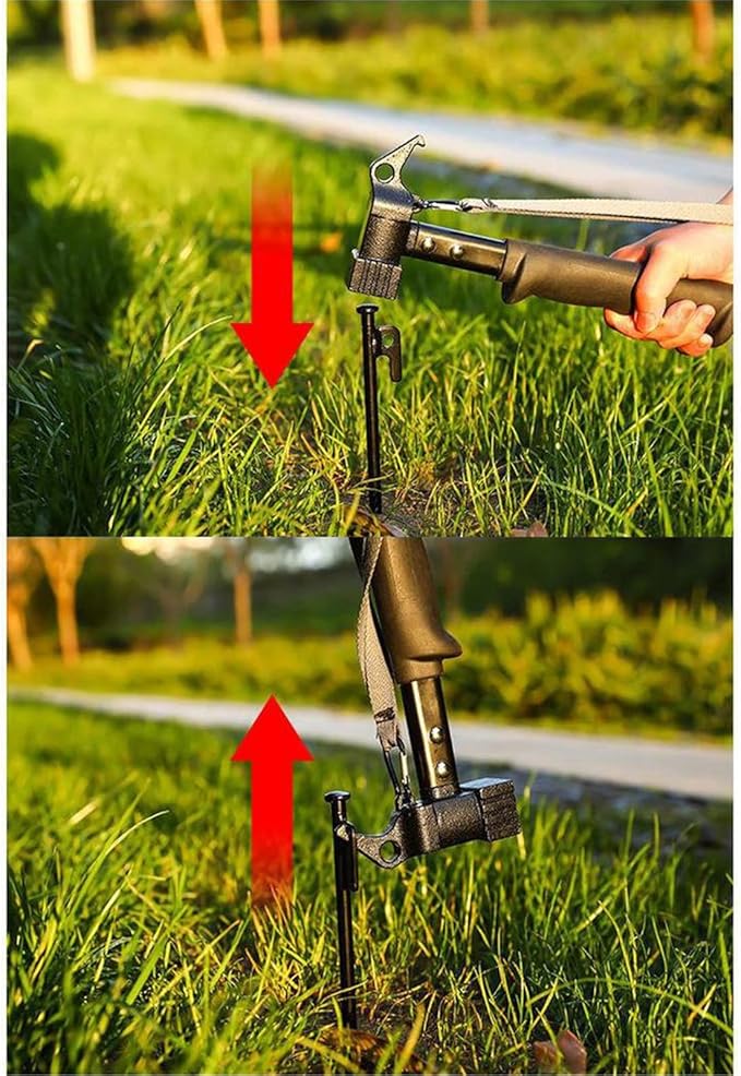 ECOTREK Heavy Duty Tent Hammer – Multi-Function Camping Mallet with Stake Remover JP18809 - ShopHub