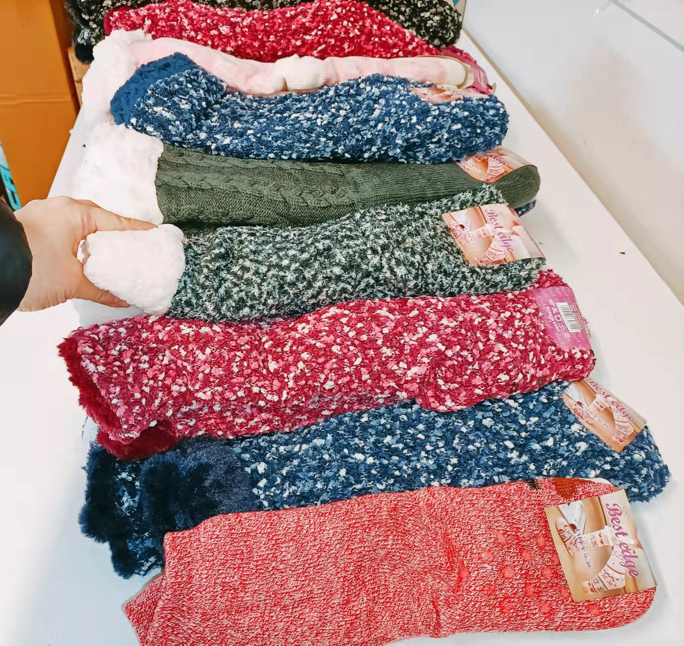 (3 Pairs) THERMAL FLEECE- LINED FUZZY COSY SOCKS dealonline.co.nz