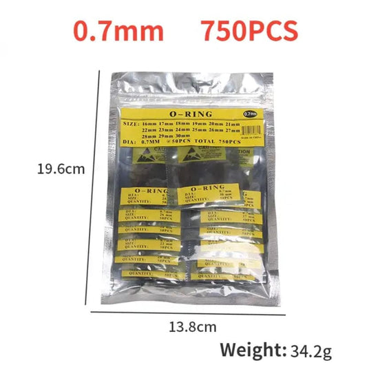 750 Piece Set of Watch O-rings 0.7mm/16-30mm (for waterproof watches) That Watch Shop