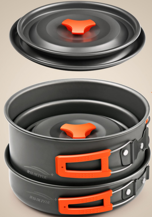 Outdoor Large Cookware Set – Camping Cookware Ideal for 4–5 People ECOTREK