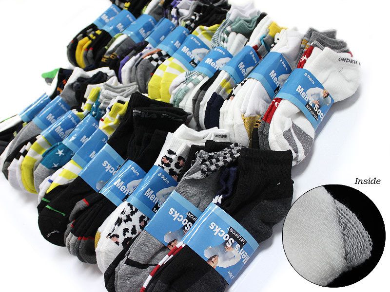 WHOLESALE - (60 Pairs) Unisex Sport Socks Cushion Socks Ankle Socks dealonline.co.nz