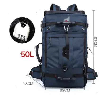 50L Oxford Fabric Hiking Backpack - Large Capacity Travel Pack with Durable Construction | Outdoor Adventure