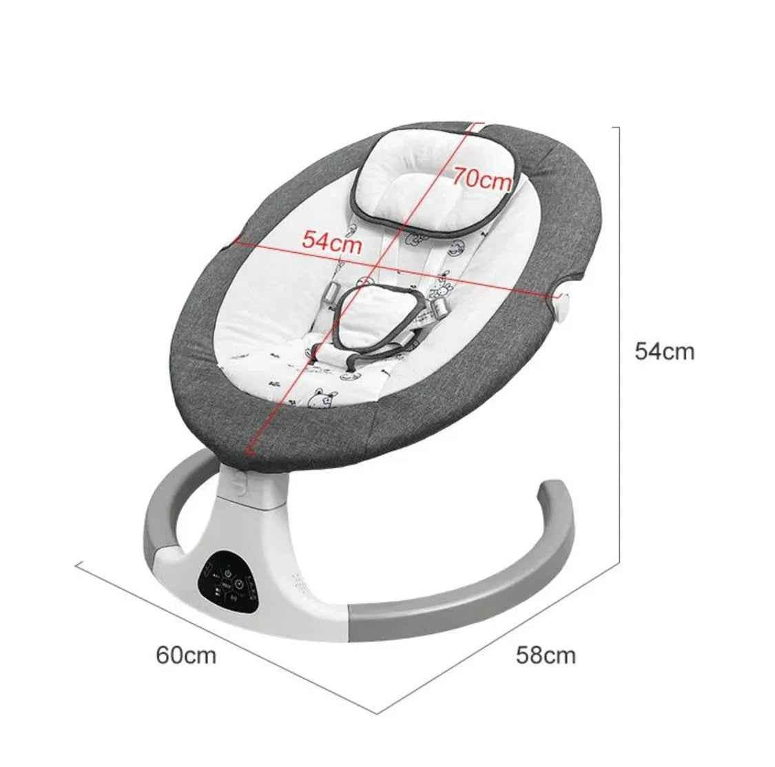 2-in-1 Electric Baby Rocker Swing / Bouncer & Dining Seat with Food Tray and Remote