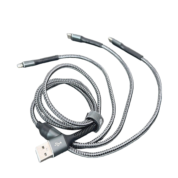 Maxguard 1.2M M+C+L cable by 9eight5, showing the black electronics accessory with connectors for versatile device use.