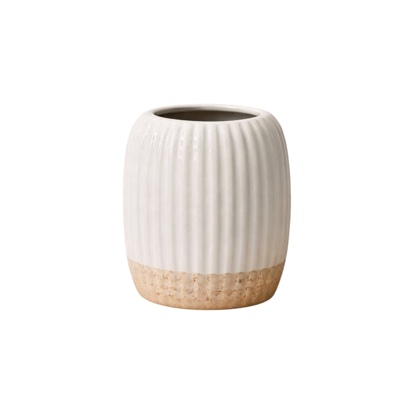 Frankly Cotton Column Ribbed Ceramic Vase Nest & Stem Homewares
