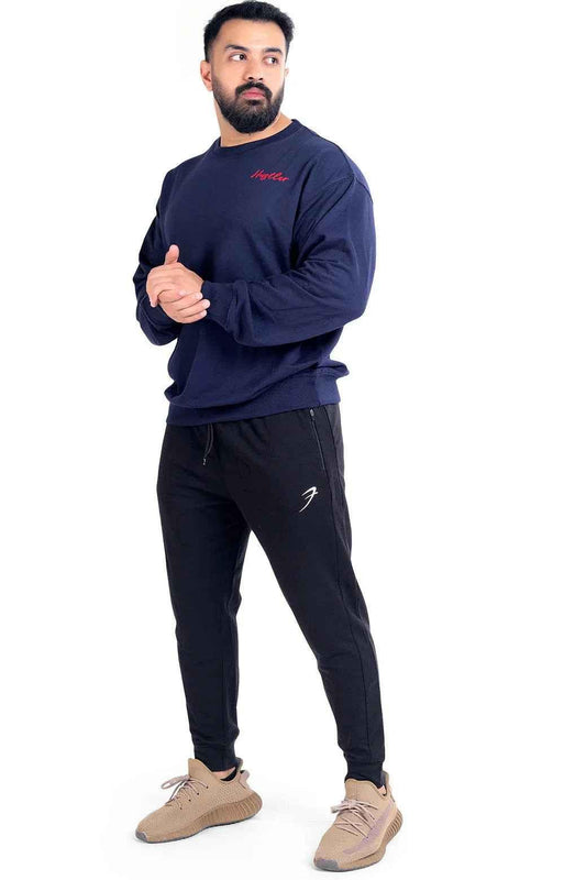Hustler Oversized Sweatshirt Navy