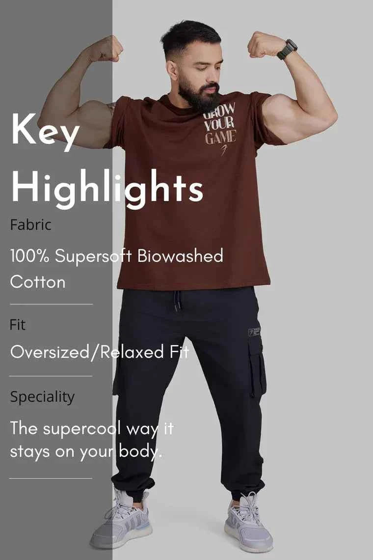 Unisex Grow Oversized T-shirts Coffee