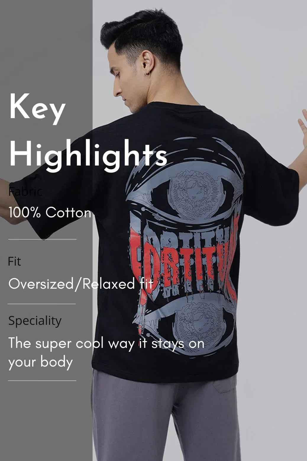 Fortitude Oversized T-shirt Black