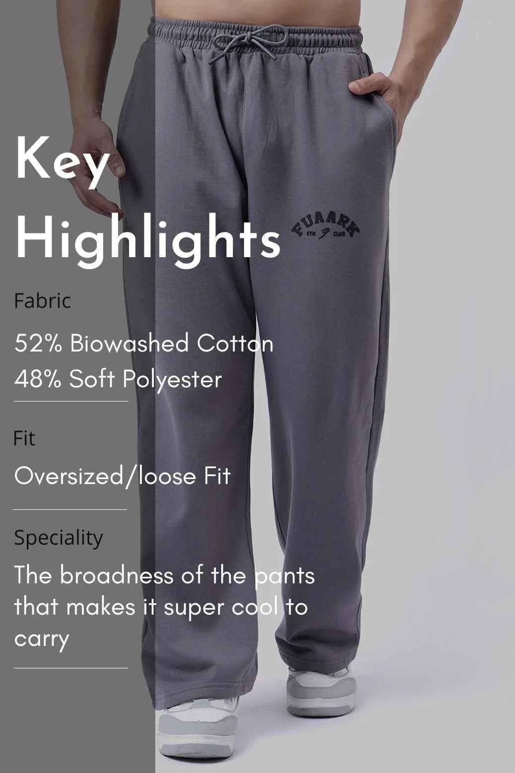 Laidback Relaxed Pants Dark Grey