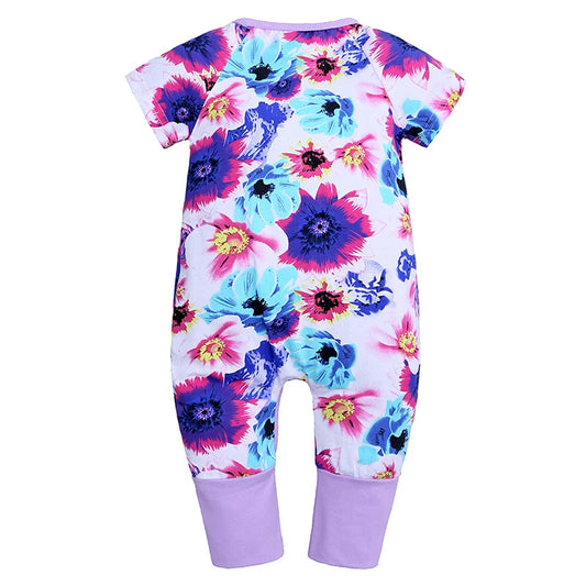 Kids Tales Sunny Adventures Cotton-Blend Double-Zip Baby Romper