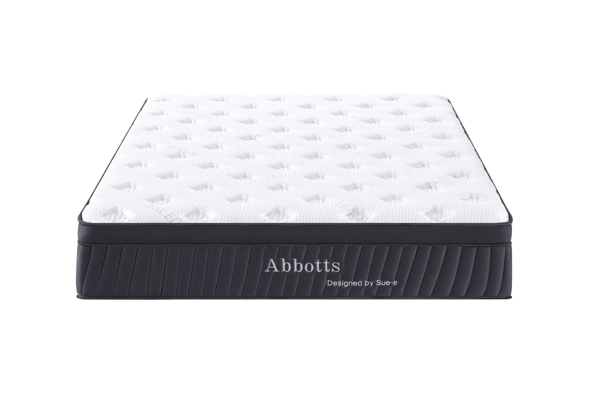 Superking Abbotts Pocket Spring mattress with Tencel fabric by sue-e furniture, showing the plush, high-quality mattress surface.