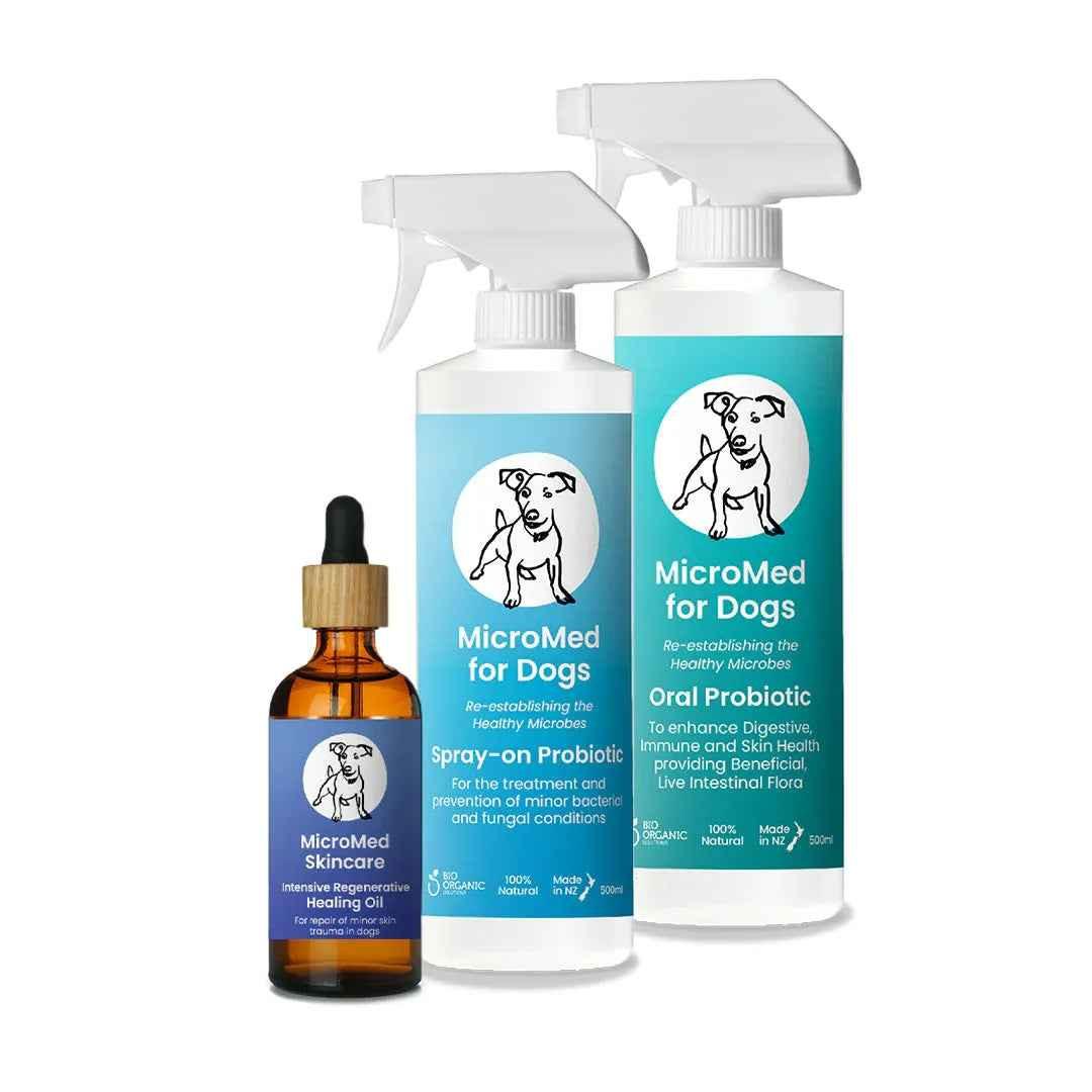 Micromed For Dogs Total Care package - Oral, Topical & Regenerative Healing Oil Set