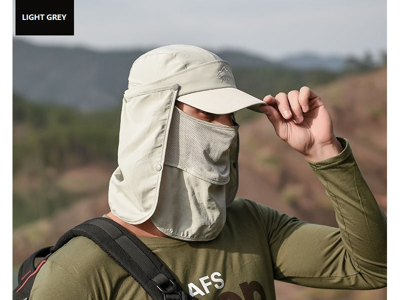 DARK GREY Sun Hat Wide Brim Bucket Hats Outdoor Fishing Hiking Cap UV Protection dealonline.co.nz