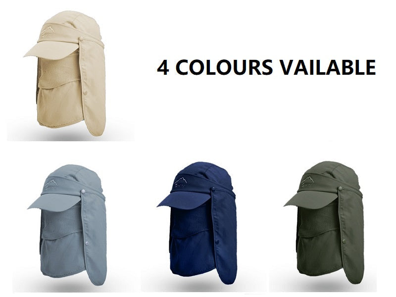 DARK GREY Sun Hat Wide Brim Bucket Hats Outdoor Fishing Hiking Cap UV Protection dealonline.co.nz