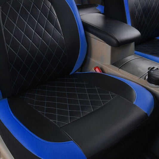 Universal Fit Faux Leather Full Set Black Automotive Seat Covers fits dealonline.co.nz
