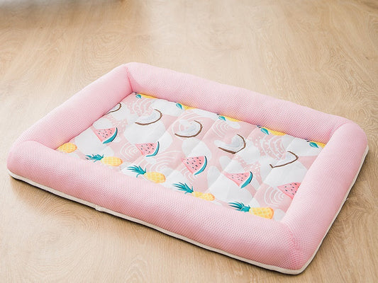 M Soft Breathable Pet Lay Cooling Mat Pad Bed For Summer Dog Cat Pup dealonline.co.nz