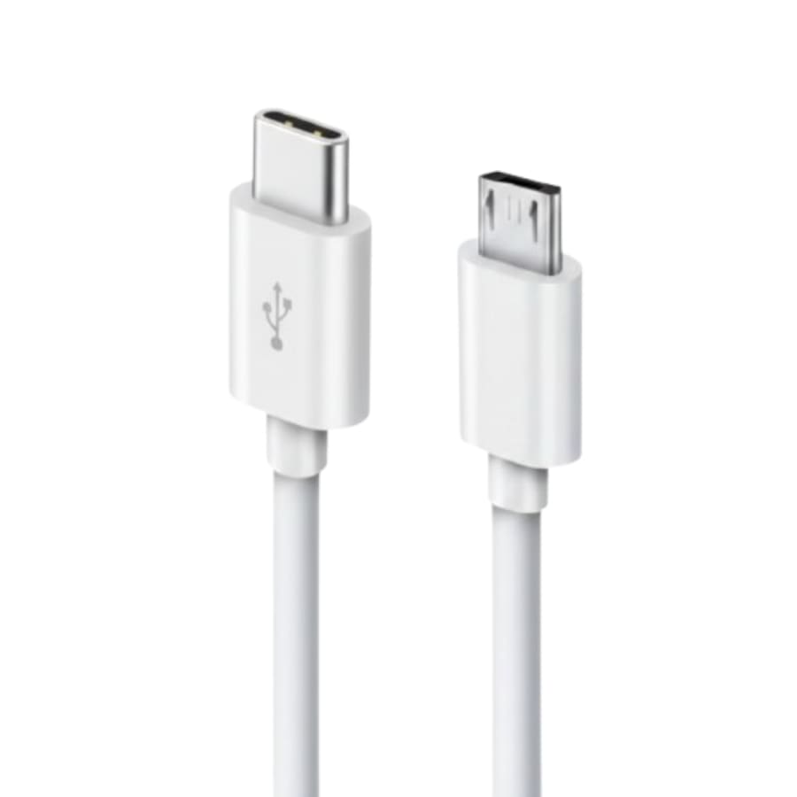 USB‑C to Micro‑USB Charger Cable for Sony SmartWatch – (SmartWatch 2 / SmartWatch 3) (White) 1m