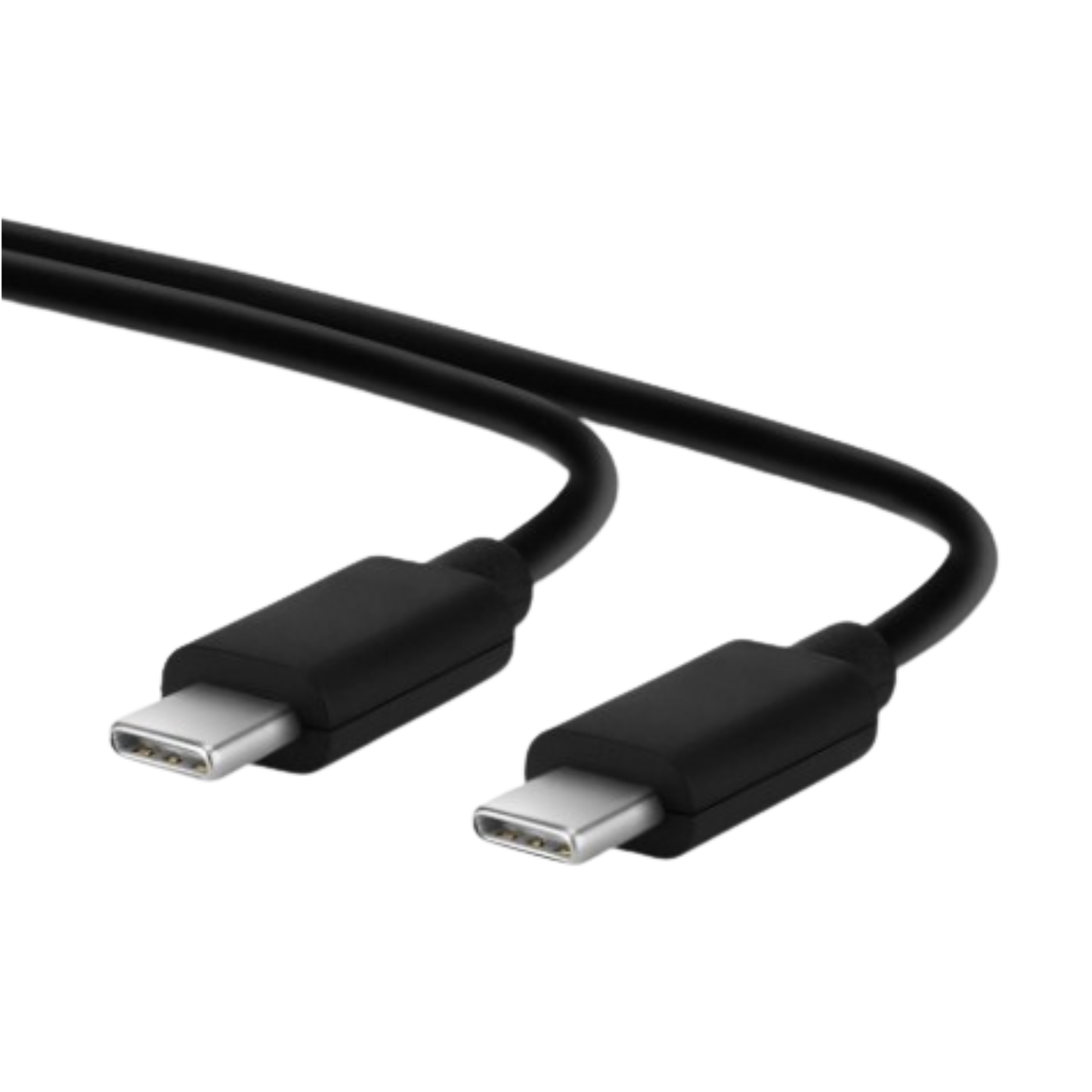 Black 1m USB-C to USB-C charger cable for Nokia phones by 9eight5, showing the cable's USB-C connectors on each end.