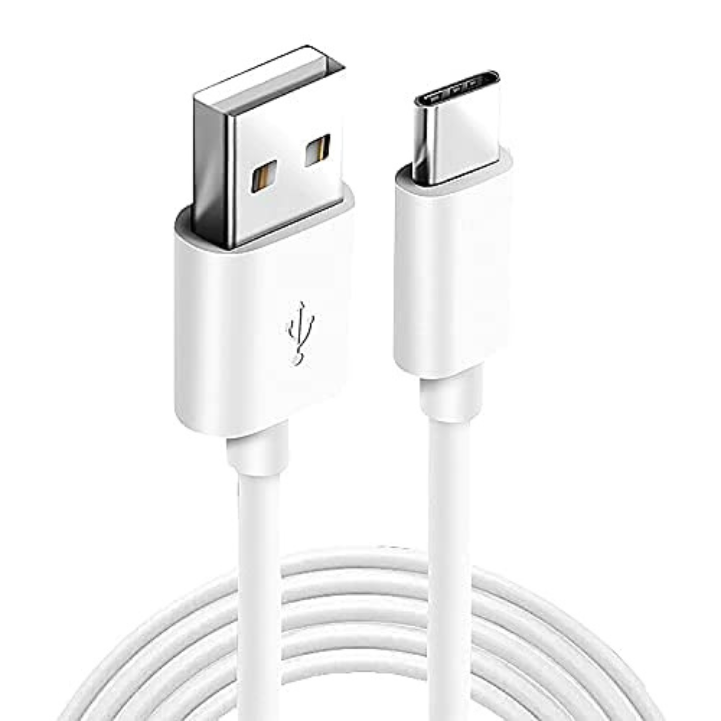 White 1m USB-A to USB-C charger cable for Oppo phones from 9eight5, showing the cable with USB connectors at both ends.