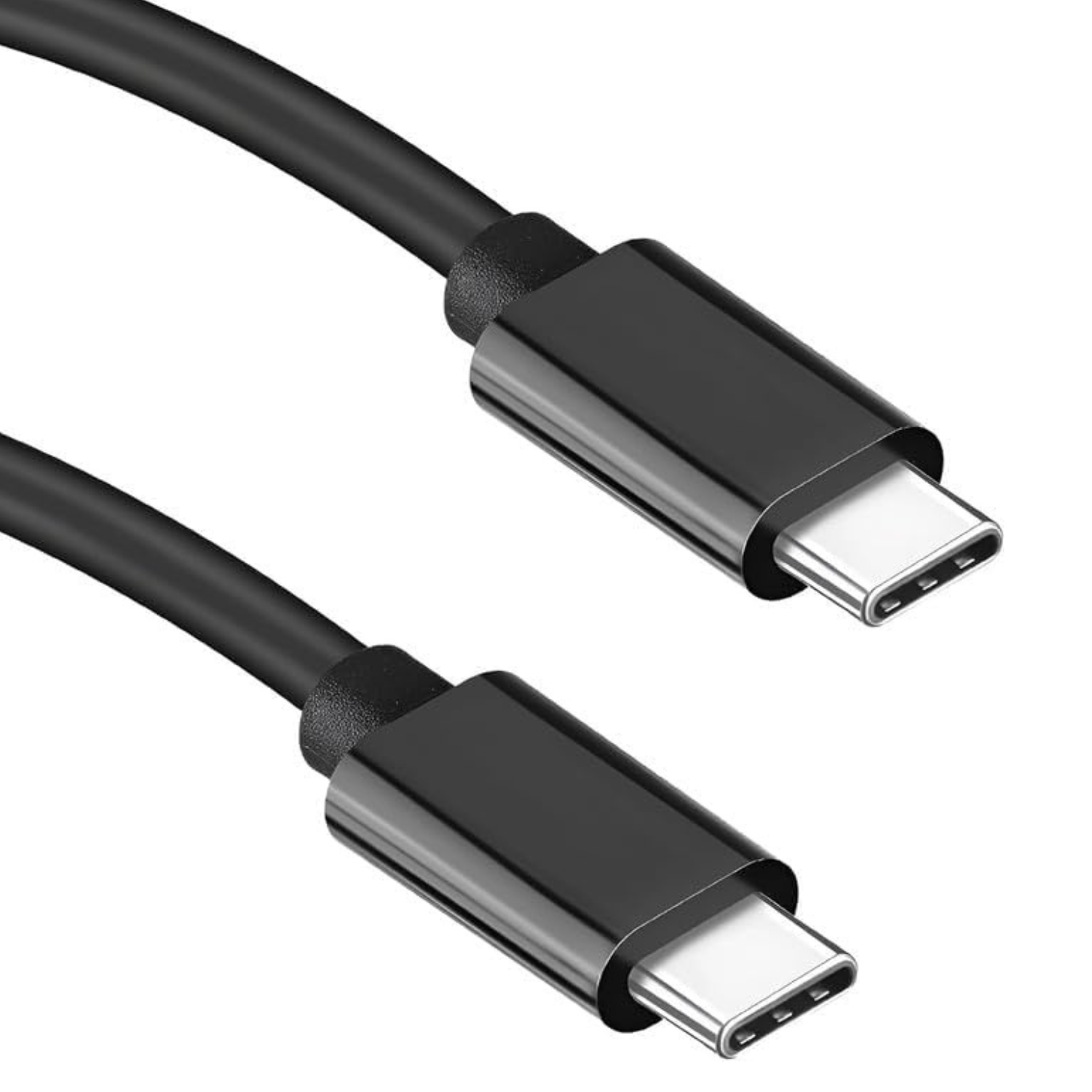 Black 1m USB-C to USB-C charger cable for Xiaomi phones by 9eight5, featuring durable electronics accessories design.