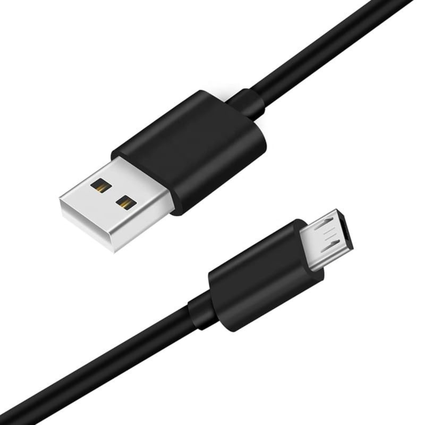 Black 1m USB-A to micro-USB charger cable for TCL phones by 9eight5, featuring a durable connector design.