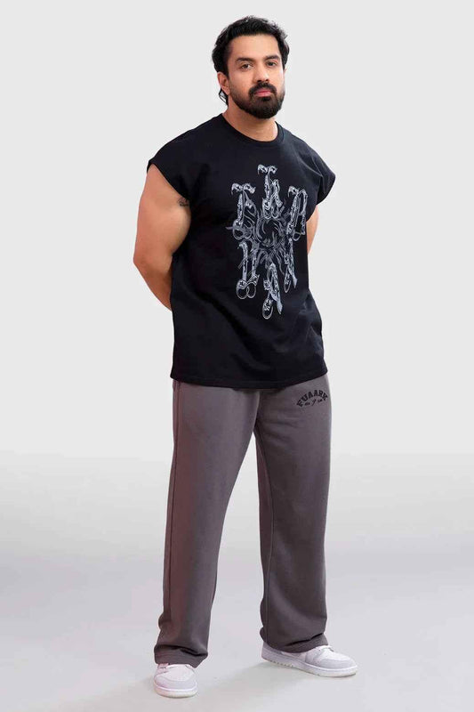 Ash Capsleeves Tank Black