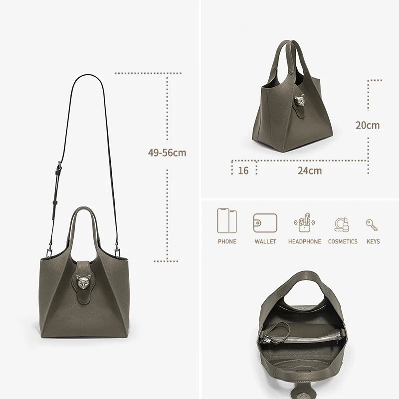 BAFELLI Genuine Leather Tote — Versatile, Timeless Design for Every Occasion