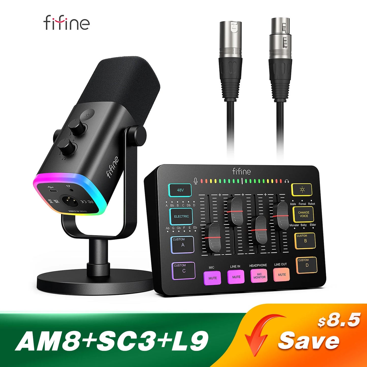 FIFINE Gaming Audio Set - Your Ultimate Companion for Streaming and Podcasting