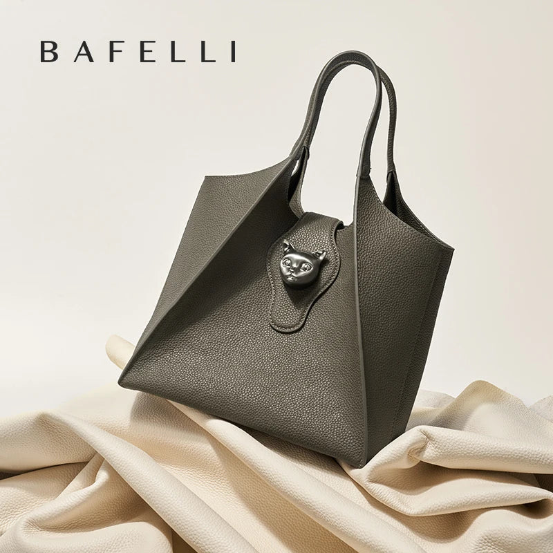 BAFELLI Genuine Leather Tote — Versatile, Timeless Design for Every Occasion