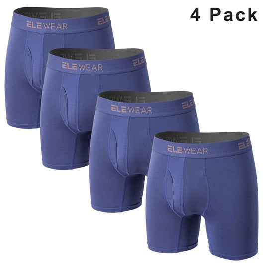 4 Pack Men's Breathable Boxershorts with Opening - Plus Size