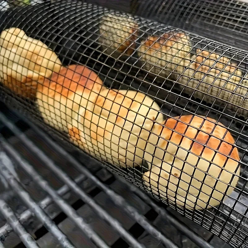 2pc Stainless Steel Grill Basket Set - ShopHub
