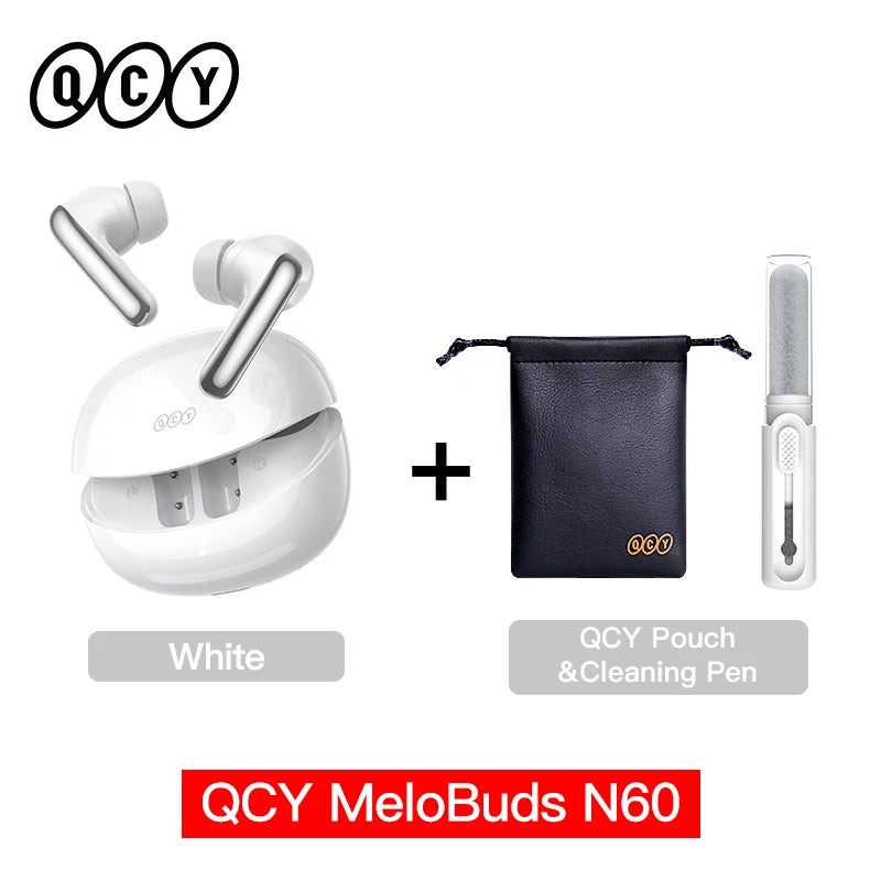 QCY MeloBuds N60 Wireless Earphone - Bluetooth 6.0, Bass Boost, Hi-Res Audio, Hybrid ANC, 45Hrs Playback - ShopHub