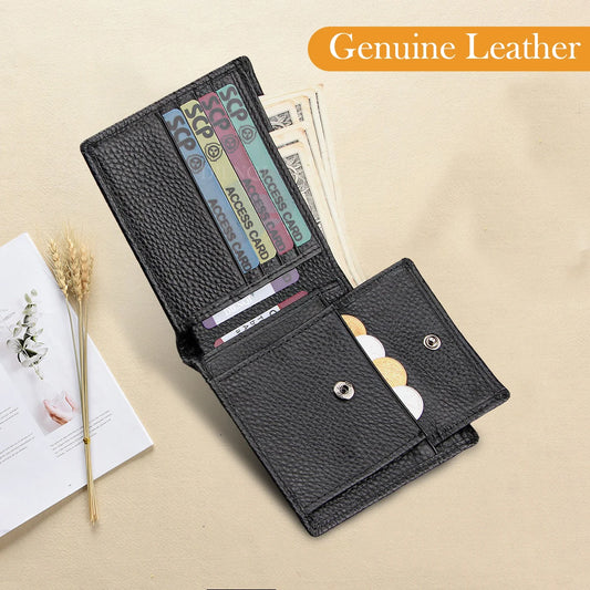 Premium Genuine Cow Leather Bifold Wallet