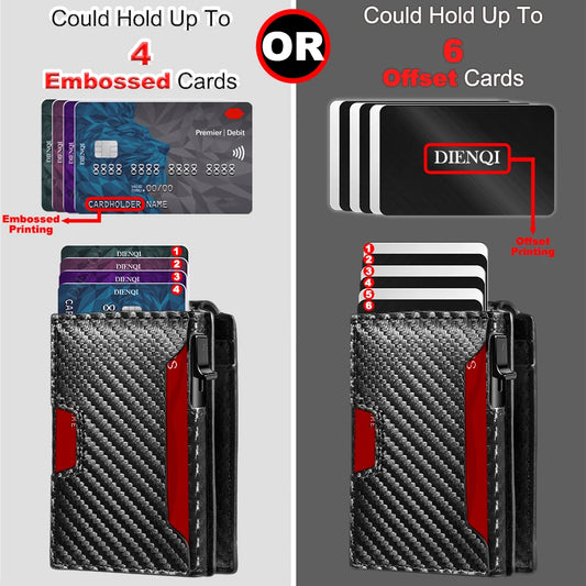 Carbon Fiber Rfid Credit Card Holder Men Wallets Anti Theft Slim Thin Wallet Luxury Cardholder Minimalist Wallet Purse Walet Bag