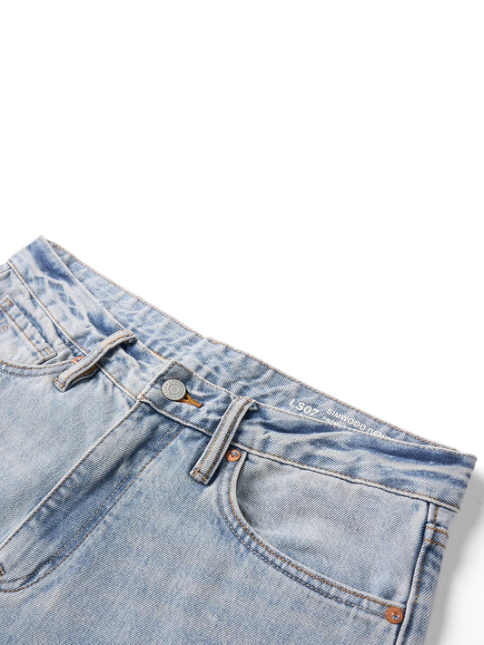 SIMWOOD 2026 Autumn New Loose Straight 13.5oz 100% Cotton Washed Vintage Jeans Men Plus Size Denim Trousers