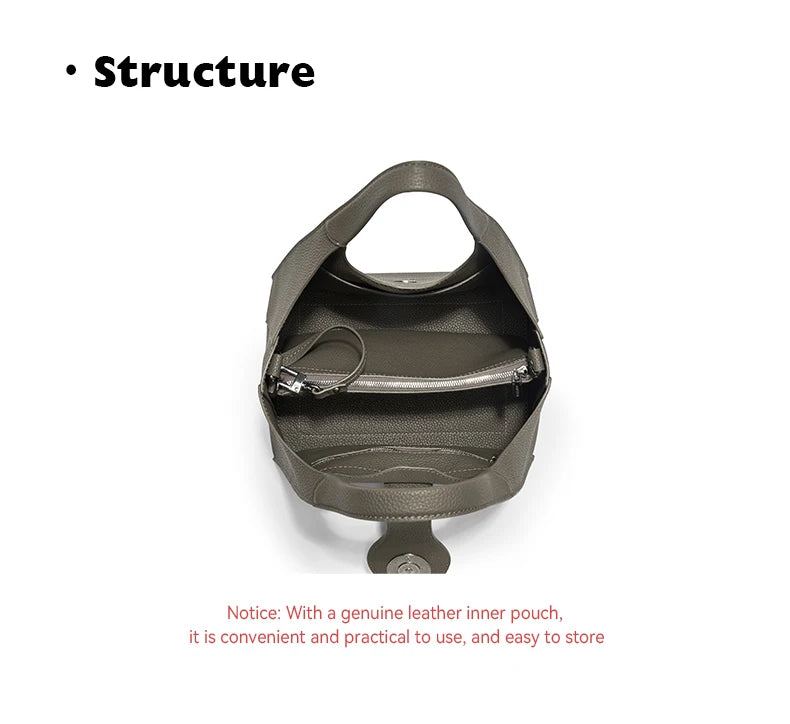 BAFELLI Genuine Leather Tote — Versatile, Timeless Design for Every Occasion
