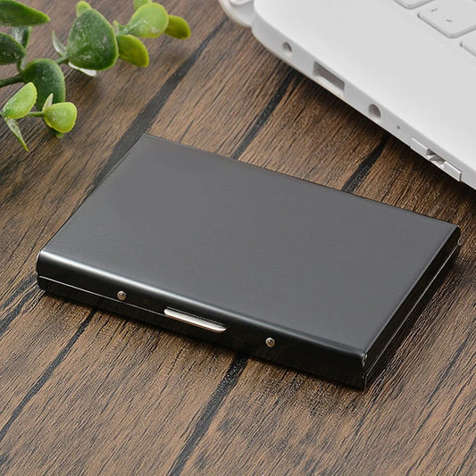 Rfid Business Credit Card Holder Men Women Minimalist Wallet Aluminium Bank Cardholder Case with Money Clip Designer Porte Carte