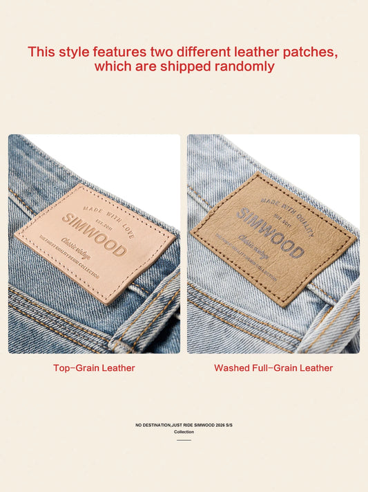 SIMWOOD 2026 Autumn New Loose Relax 13.5oz Heavyweight Washed Vintage Jeans Men Denim Pants Retro Streetwear