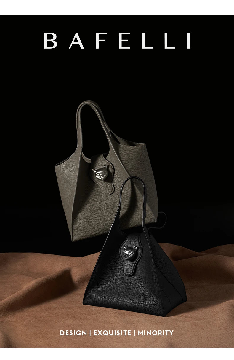 BAFELLI Genuine Leather Tote — Versatile, Timeless Design for Every Occasion