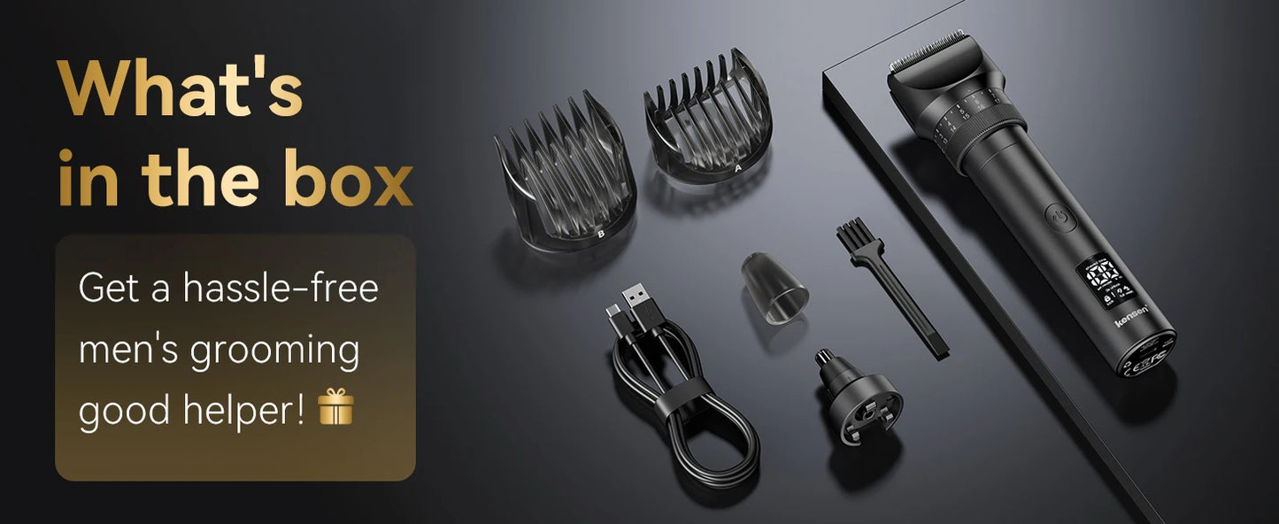 Kensen S29 Hair Trimmer for Men 2 in 1 Adjustable Hair Clipper Kit