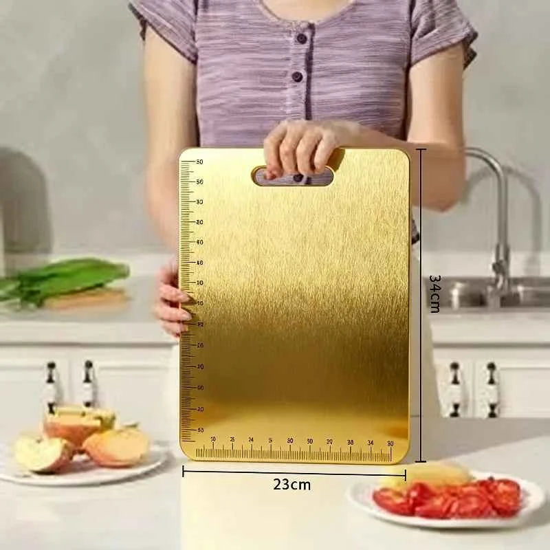 3pc Stainless Steel Gold Cutting Boards