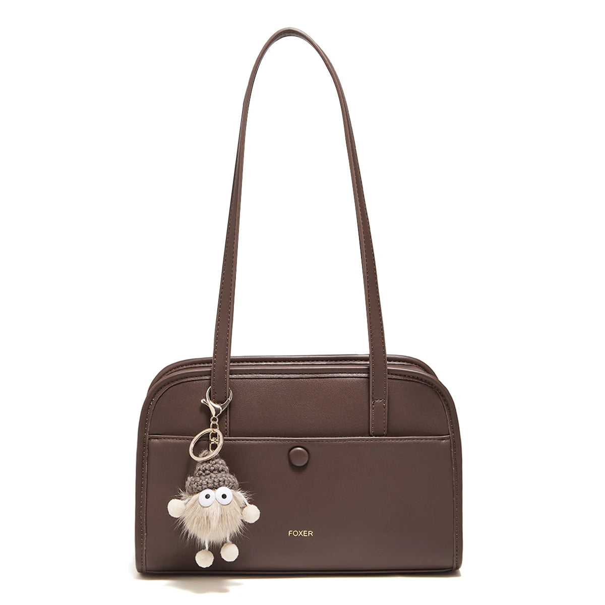 FOXER Female Shoulder Bag PU Leather Cross Body Bag 2026 New Fashion Messenger Bag Large Capacity Commute Daliy