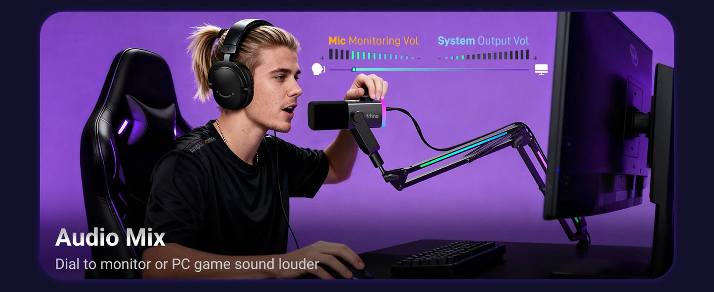 FIFINE AM8PROT Gaming Microphone Kit: Elevate Your Streaming Experience